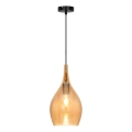 Lampada a sospensione su cavo NEXT 1xE27/40W/230V arancione/nera