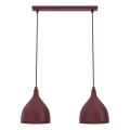 Lampada a sospensione su cavo NOAK CLASSIC 2xE27/15W/230V bordeaux