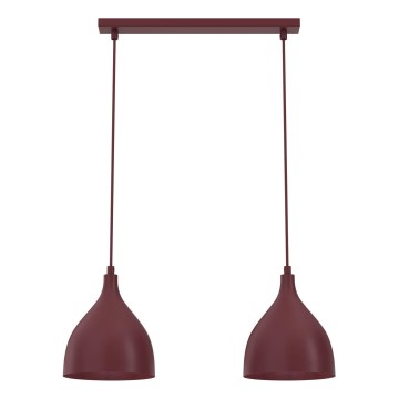 Lampada a sospensione su cavo NOAK CLASSIC 2xE27/15W/230V bordeaux