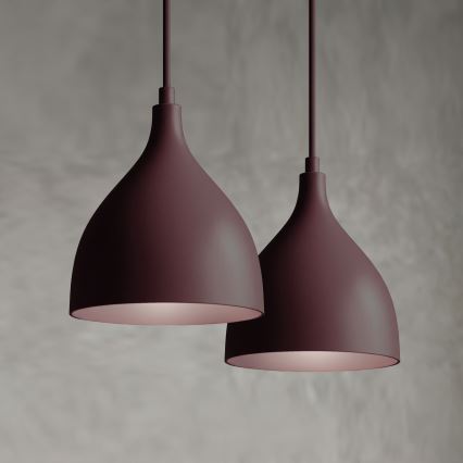 Lampada a sospensione su cavo NOAK CLASSIC 2xE27/15W/230V bordeaux