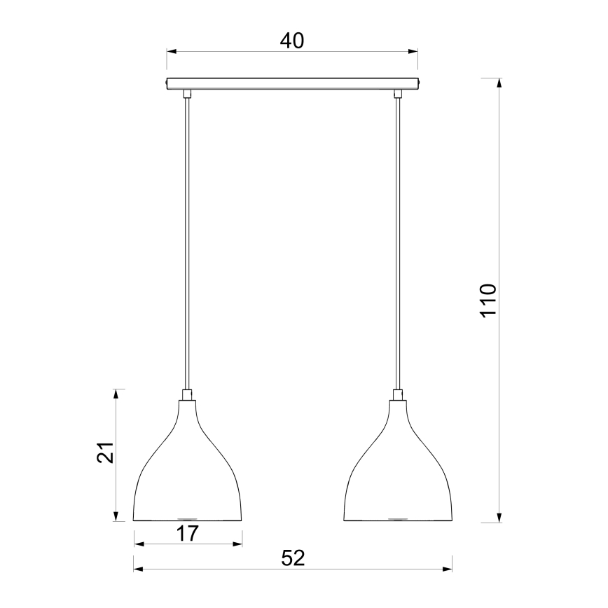 Lampada a sospensione su cavo NOAK CLASSIC 2xE27/15W/230V bordeaux