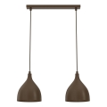 Lampada a sospensione su cavo NOAK CLASSIC 2xE27/15W/230V marrone