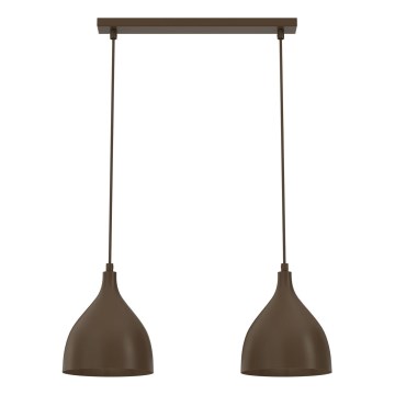 Lampada a sospensione su cavo NOAK CLASSIC 2xE27/15W/230V marrone