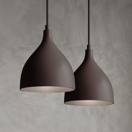 Lampada a sospensione su cavo NOAK CLASSIC 2xE27/15W/230V marrone