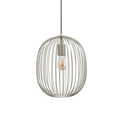 Lampada a sospensione su cavo OVELLA 1xE27/15W/230V Ø 34 cm, grigio