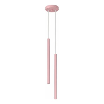 Lampada a sospensione su cavo PASTELO 2xG9/8W/230V rosa