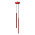 Lampada a sospensione su cavo PASTELO 2xG9/8W/230V rosso