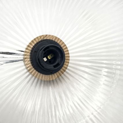 Lampada a sospensione su cavo PIA 1xE27/60W/230V Ø 30 cm rovere