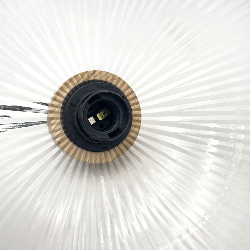 Lampada a sospensione su cavo PIA 1xE27/60W/230V Ø 30 cm rovere