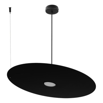 Lampada a sospensione su cavo PIATTO 1xGX53/15W/230V Ø 55 cm nero