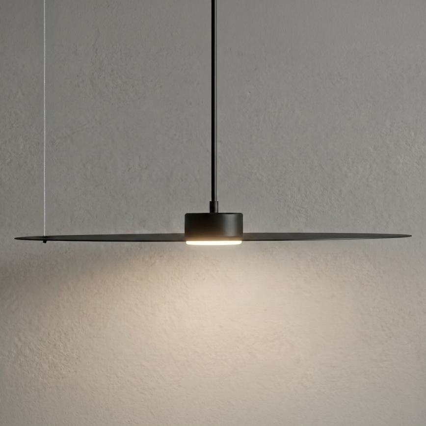 Lampada a sospensione su cavo PIATTO 1xGX53/15W/230V Ø 55 cm nero