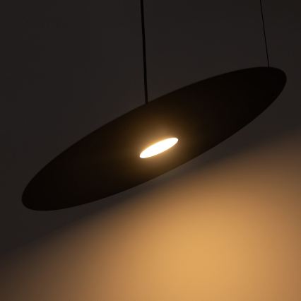 Lampada a sospensione su cavo PIATTO 1xGX53/15W/230V Ø 55 cm nero