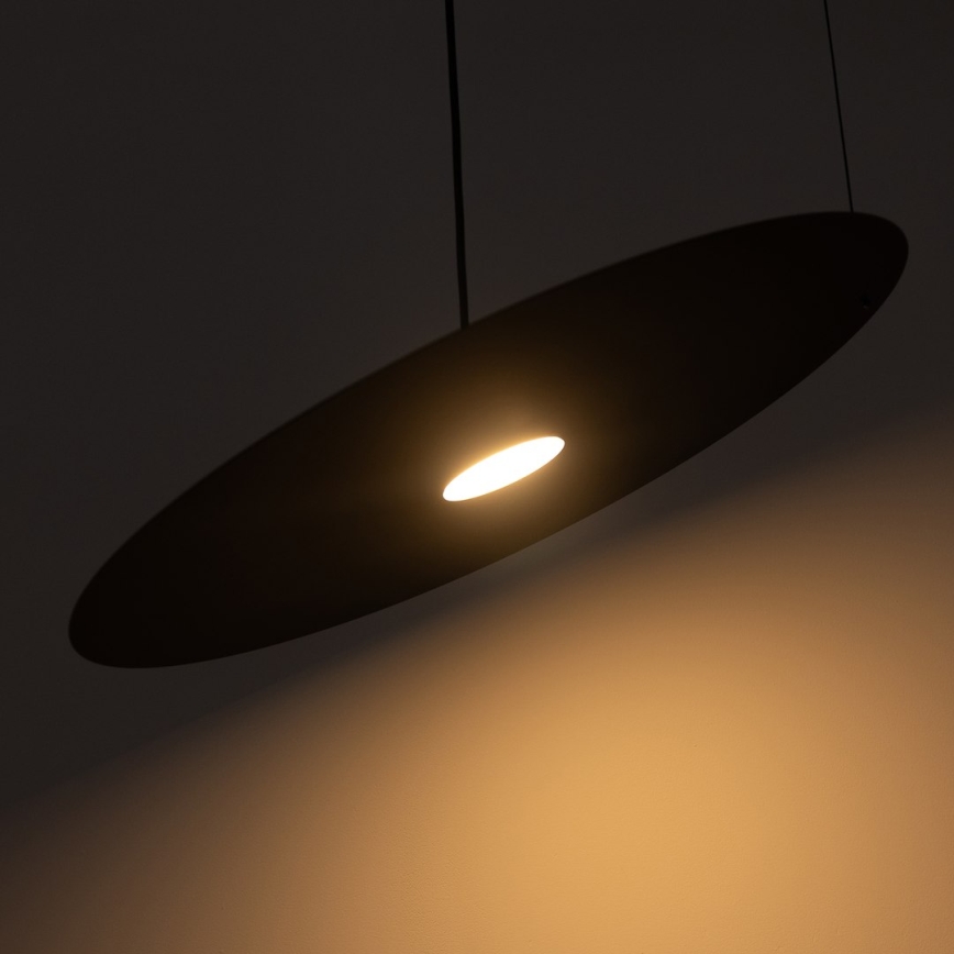 Lampada a sospensione su cavo PIATTO 1xGX53/15W/230V Ø 55 cm nero
