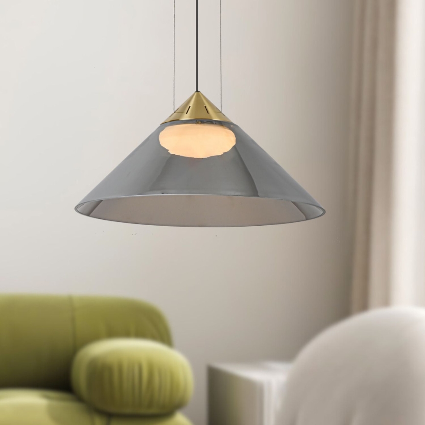 Lampada a sospensione su cavo PRESTO 1xGX53/10W/230V Ø 42 cm oro/grigio fumé