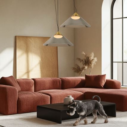 Lampada a sospensione su cavo PRESTO 1xGX53/10W/230V Ø 42 cm oro/grigio fumé