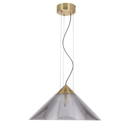 Lampada a sospensione su cavo PRESTO 1xGX53/10W/230V Ø 42 cm oro/grigio fumé