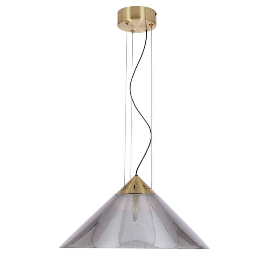 Lampada a sospensione su cavo PRESTO 1xGX53/10W/230V Ø 42 cm oro/grigio fumé
