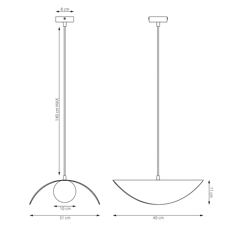 Lampada a sospensione su cavo RITUAL 1xG9/8W/230V beige