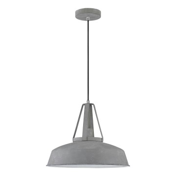 Lampada a sospensione su cavo RYAN 1xE27/60W/230V grigio
