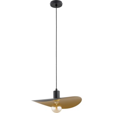 Lampada a sospensione su cavo SAVANA 1xE27/15W/230V Ø 30 cm nero/dorato