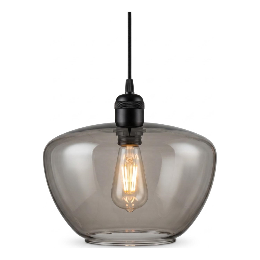 Lampada a sospensione su cavo SEVENTIES E27/40W/230V fumé/grigio