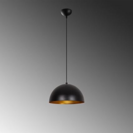 Lampada a sospensione su cavo SIVANI 1xE27/40W/230V Ø 30 cm nero/ramato