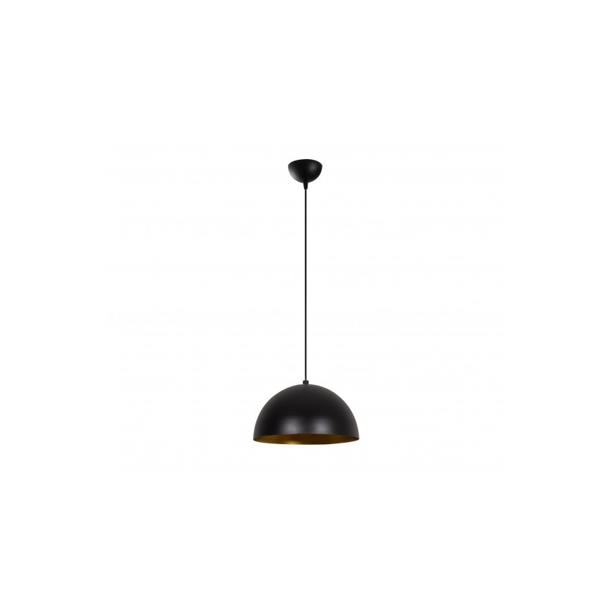 Lampada a sospensione su cavo SIVANI 1xE27/40W/230V Ø 30 cm nero/ramato