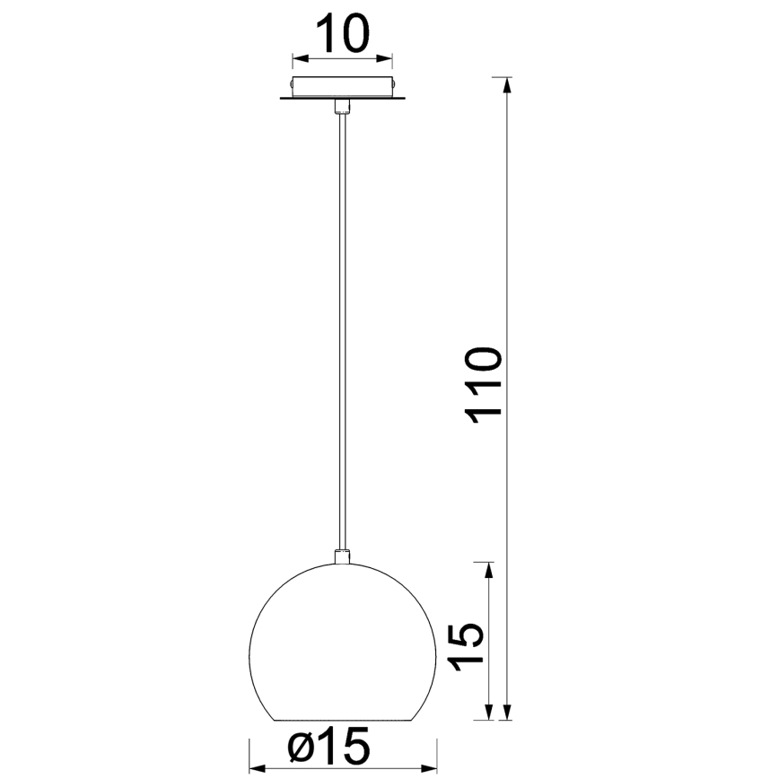 Lampada a sospensione su cavo SOOL 1xE27/15W/230V, Ø 15 cm, bianca