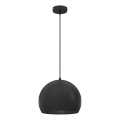 Lampada a sospensione su cavo SOOL 1xE27/15W/230V Ø 27 cm, nero