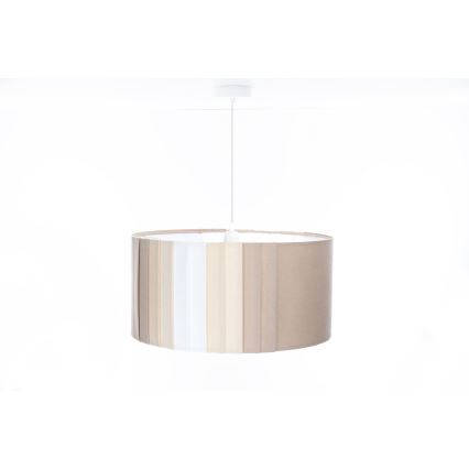 Lampada a sospensione su cavo STRIPES 1xE27/60W/230V Ø 40 cm beige