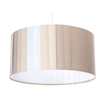 Lampada a sospensione su cavo STRIPES 1xE27/60W/230V Ø 40 cm beige