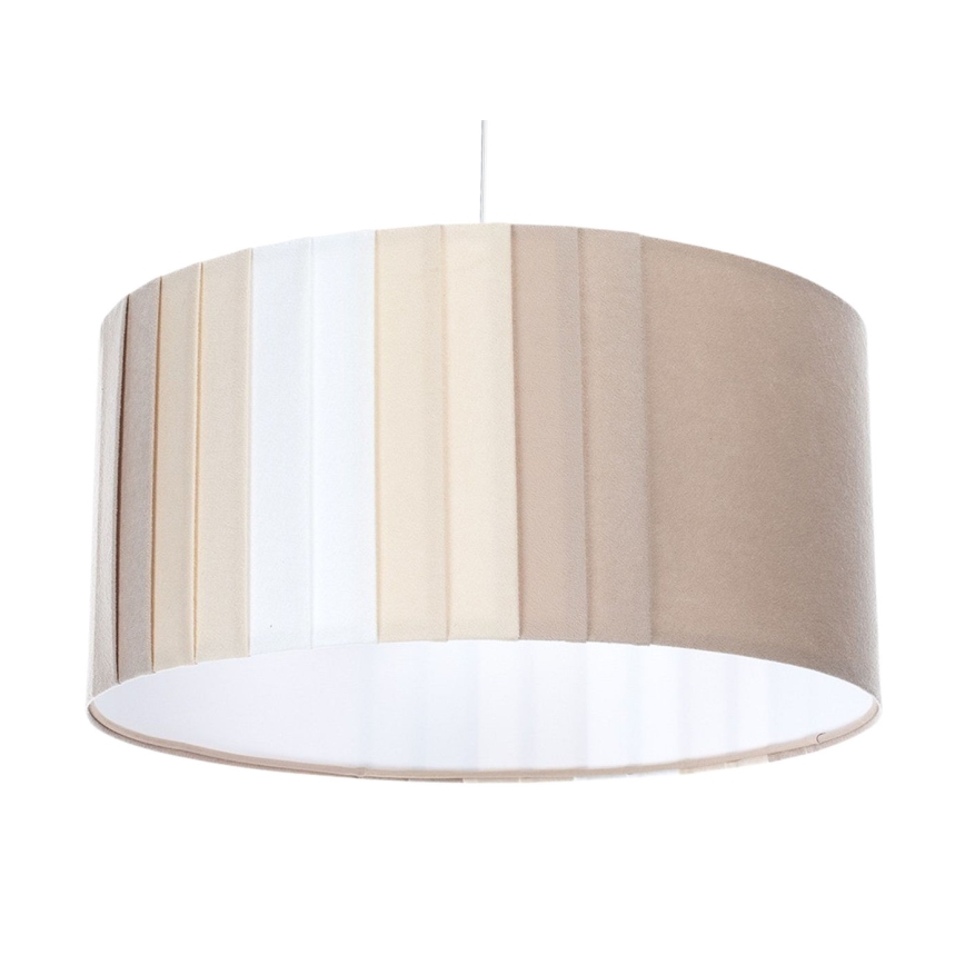 Lampada a sospensione su cavo STRIPES 1xE27/60W/230V Ø 40 cm beige