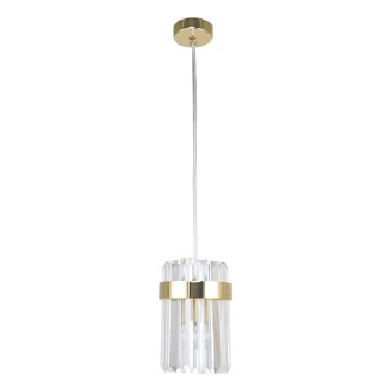 Lampada a sospensione su cavo VETRO 1xE14/10W/230V oro
