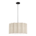 Lampada a sospensione su cavo WAVY 1xE27/14W/230V beige