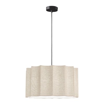 Lampada a sospensione su cavo WAVY 1xE27/14W/230V beige