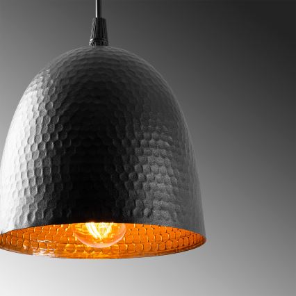 Lampada a sospensione TATTOO 1xE27/40W/230V Ø 16 cm nera