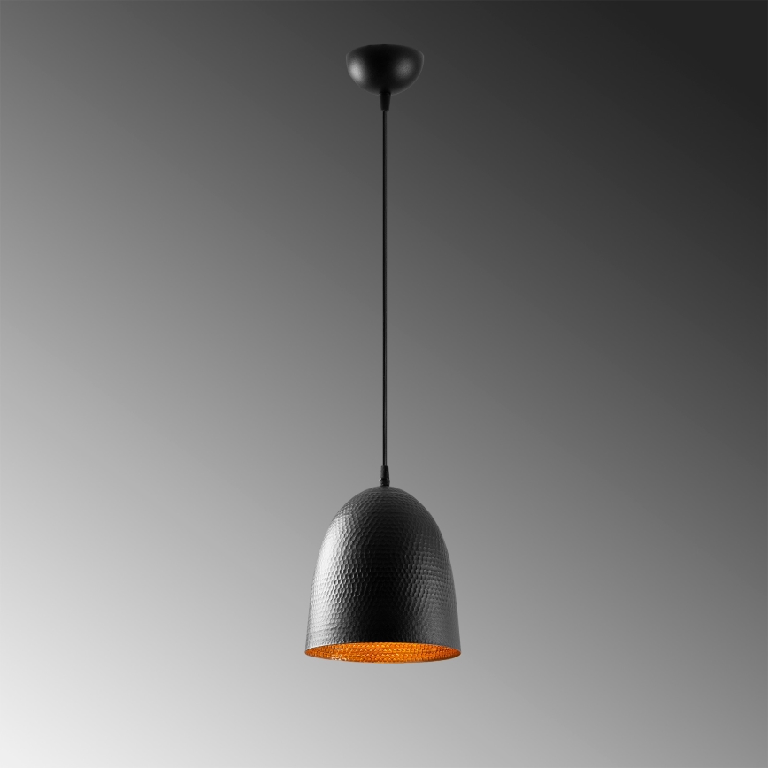Lampada a sospensione TATTOO 1xE27/40W/230V Ø 20 cm nera