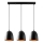 Lampada a sospensione TATTOO 3xE27/40W/230V nera