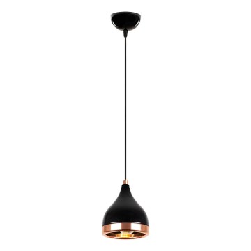 Lampada a sospensione YILDO 1xE27/40W/230V nera/rame