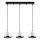 Lampada a sospensione YILDO 3xE27/40W/230V bianca/nera