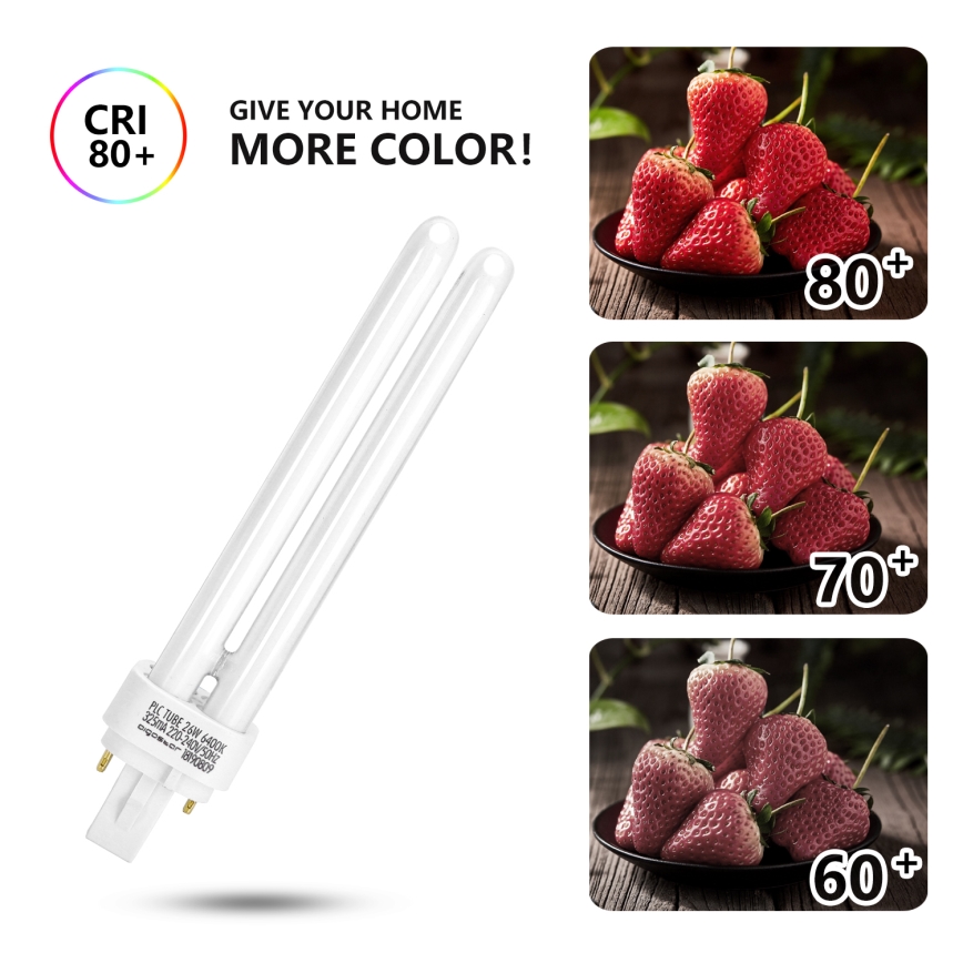 Lampada compatta a risparmio energetico G24d-3/26W/230V 6500K