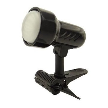 Lampada con clip KD 1xE27/24W/230V nera