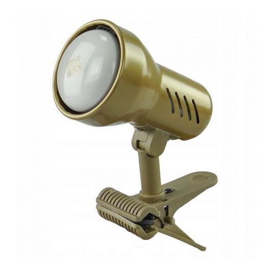 Lampada con clip KM 1xE14/24W/230V oro