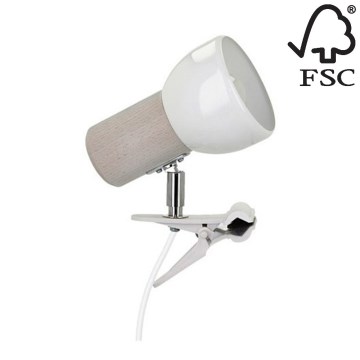 Lampada con morsetto SVENDA 1xE27/60W/230V - certificato FSC