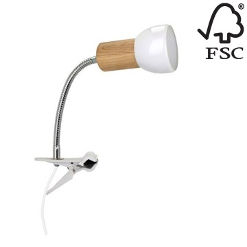 Lampada con morsetto SVENDA 1xE27/60W/230V - certificato FSC