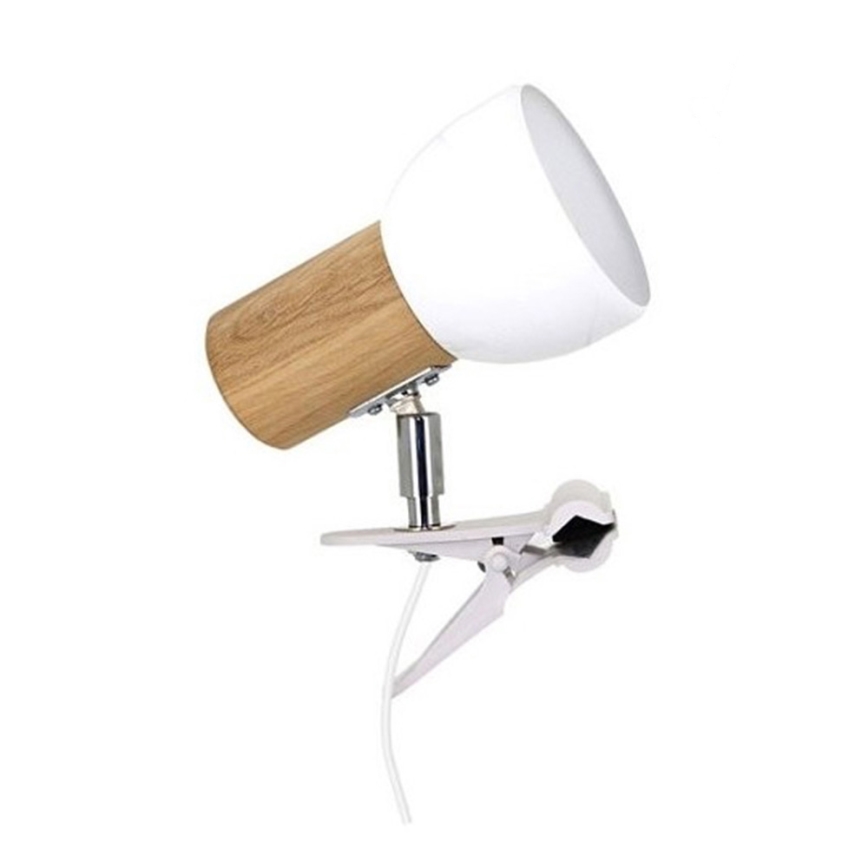 Lampada con morsetto SVENDA 1xE27/60W/230V quercia