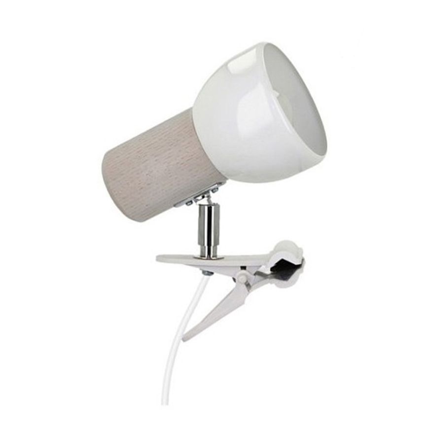 Lampada con morsetto SVENDA 1xE27/60W/230V quercia