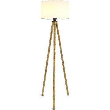 Lampada con piedistallo 1xE27/40W/230V beige/bianco