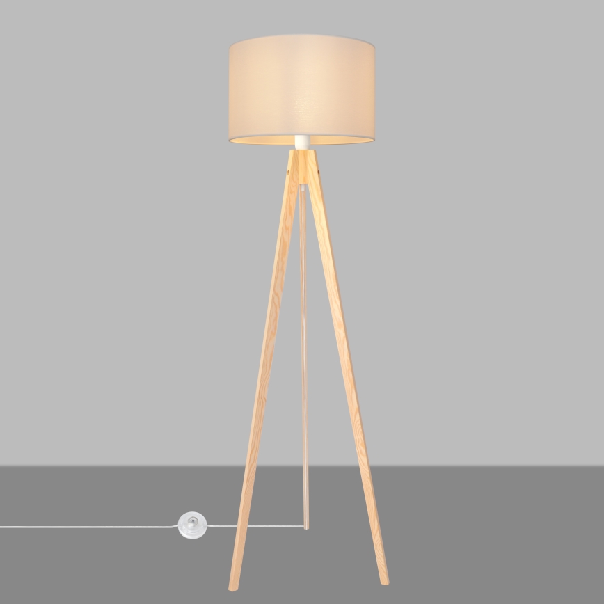 Lampada con piedistallo ALBA 1xE27/15W/230V bianco/pino