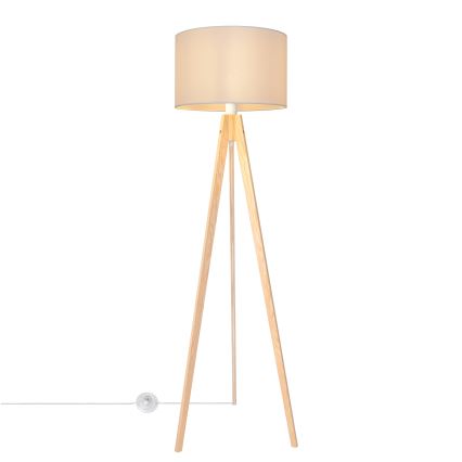 Lampada con piedistallo ALBA 1xE27/15W/230V bianco/pino